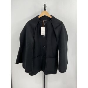 Quince Black Women's Wool Blend Cape Jacket